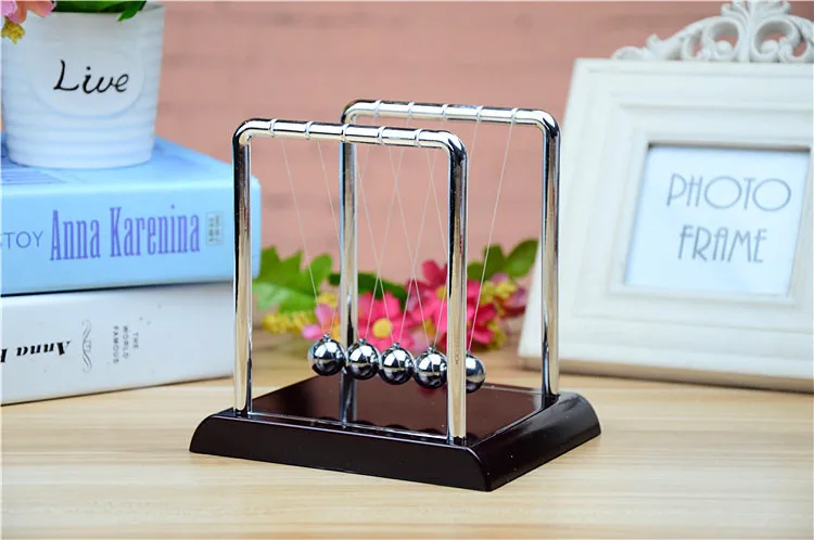 

Early Fun Development Educational Desk Toy Gift Newtons Cradle Steel Balance Ball Physics Science Pendulum home decor