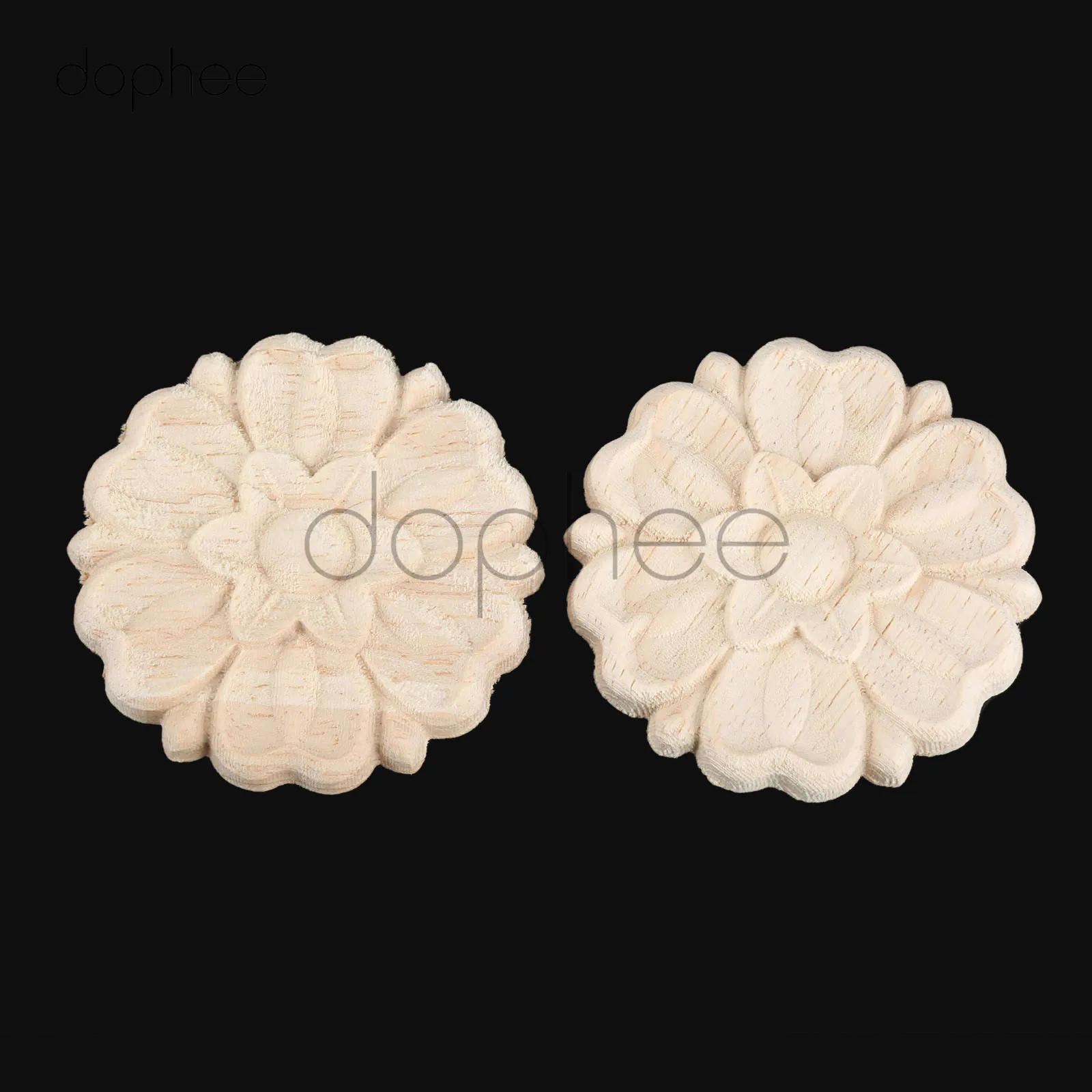 Dopee 10 шт. 6*6 см Изысканная Цветочная наклейка с резьбой по дереву Onlay аппликация Декоративная скульптура для мебельных шкафов домашний декор