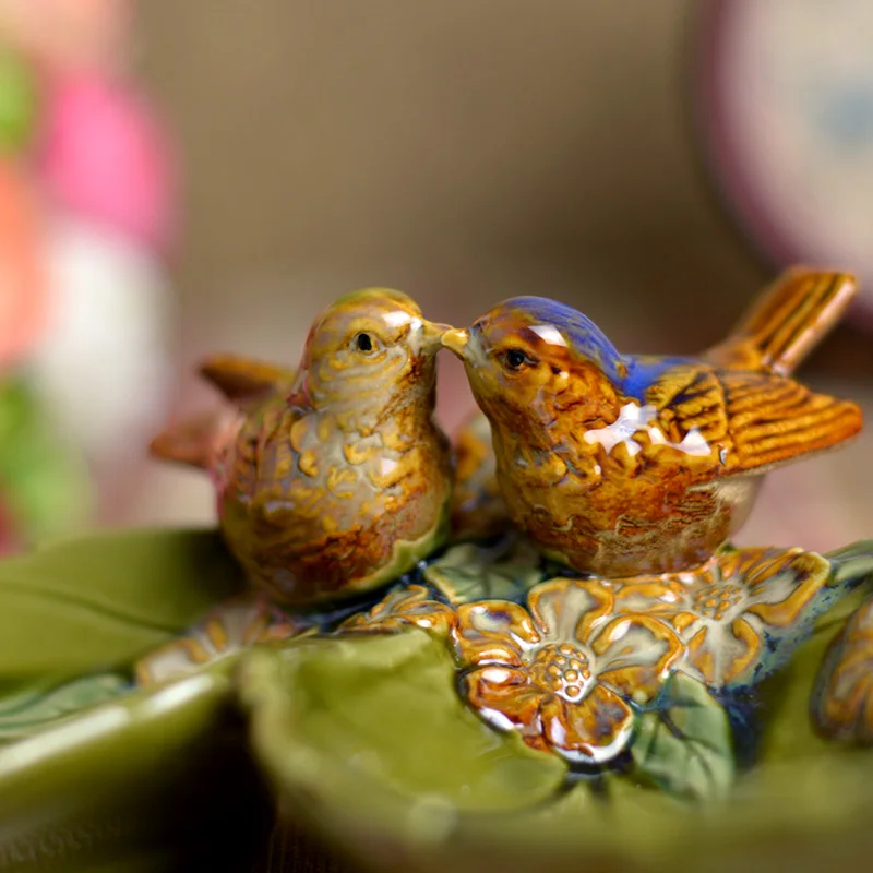 Керамические декоративные листья птицы тарелки для домашнего декора декоративные блюда сушеные фрукты мыло ключ хранения фарфоровые фигурки