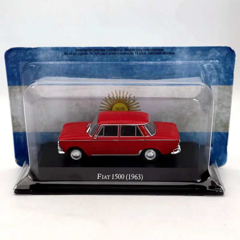 IXO Altaya 1:43 Fiat 1500 1963 красные литые модели ограниченная серия коллекционные