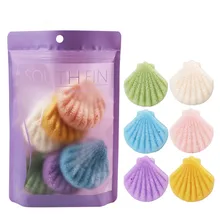 Makeup Sponge Professional Makeup Tools Natural Fiber Wash Clean Sponge Puff Cleansing Face Washing Facial Tool 5/6PCS 8W10