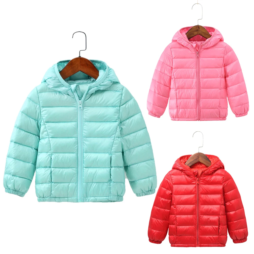 

Children Ultra Light Down 90% White Duck Down Coat Feather Jacket Snowsuit Brand Cold Winter Warm Hooded Clothes Outerwear