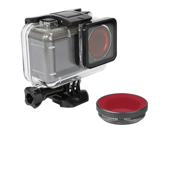 

60M underwater waterproof case protection cover housing & red filter diving filter for dji osmo action camera Accessories
