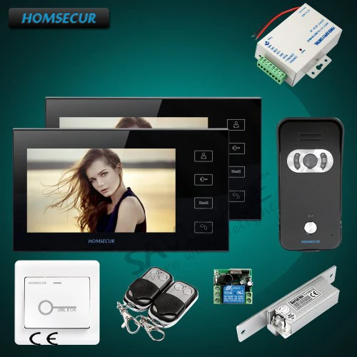 

HOMSECUR 7" Video Door Phone Intercom System+Sensor-Controlled IR Lights for Quality Night Vision