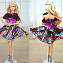 Дизайн розовый синий цветной летний костюм платье одежда комплект одежды для 1/6 игрушка кукла Барби игрушки для девочек