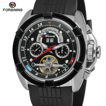 

Forsining Tourbillon Mens Watch Brand Luxury Sport Automatic Watch Men's Automatic Self-winding Calendar Brand Leather Strap