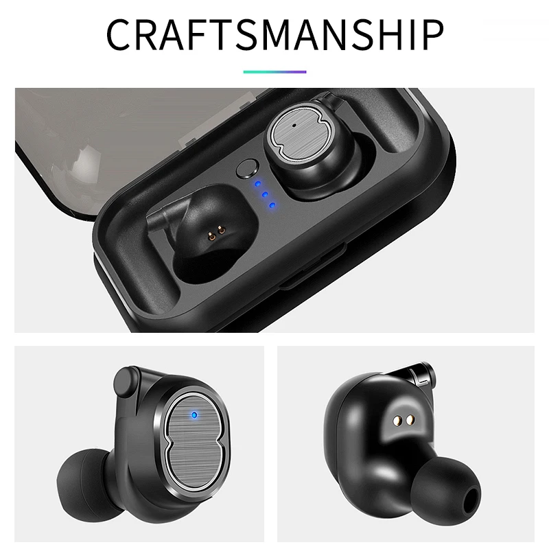 XGODY T8 Mini TWS BLuetooth V5.0 наушники беспроводные стерео в ухо водонепроницаемая