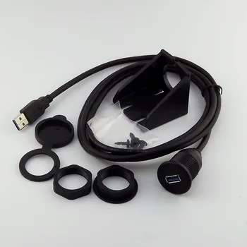 شراء10 قطعة لوحة سيارة شاحنة فلوش جبل USB 3.0 ذكر إلى أنثى تمديد كابل عدة 6.5ft