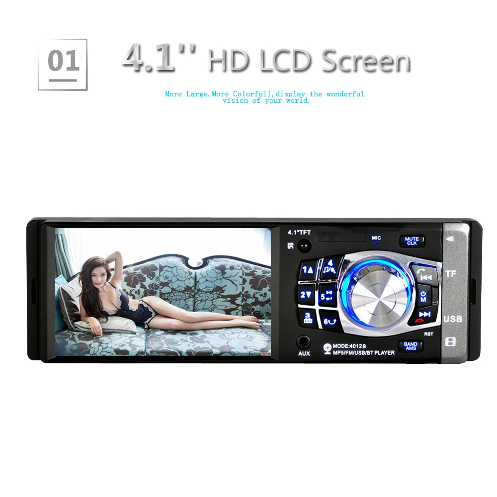 Автомагнитола 1 Din 4 дюйма стерео MP5 плеер с Bluetooth fm радио автомобильный аудио 1080P