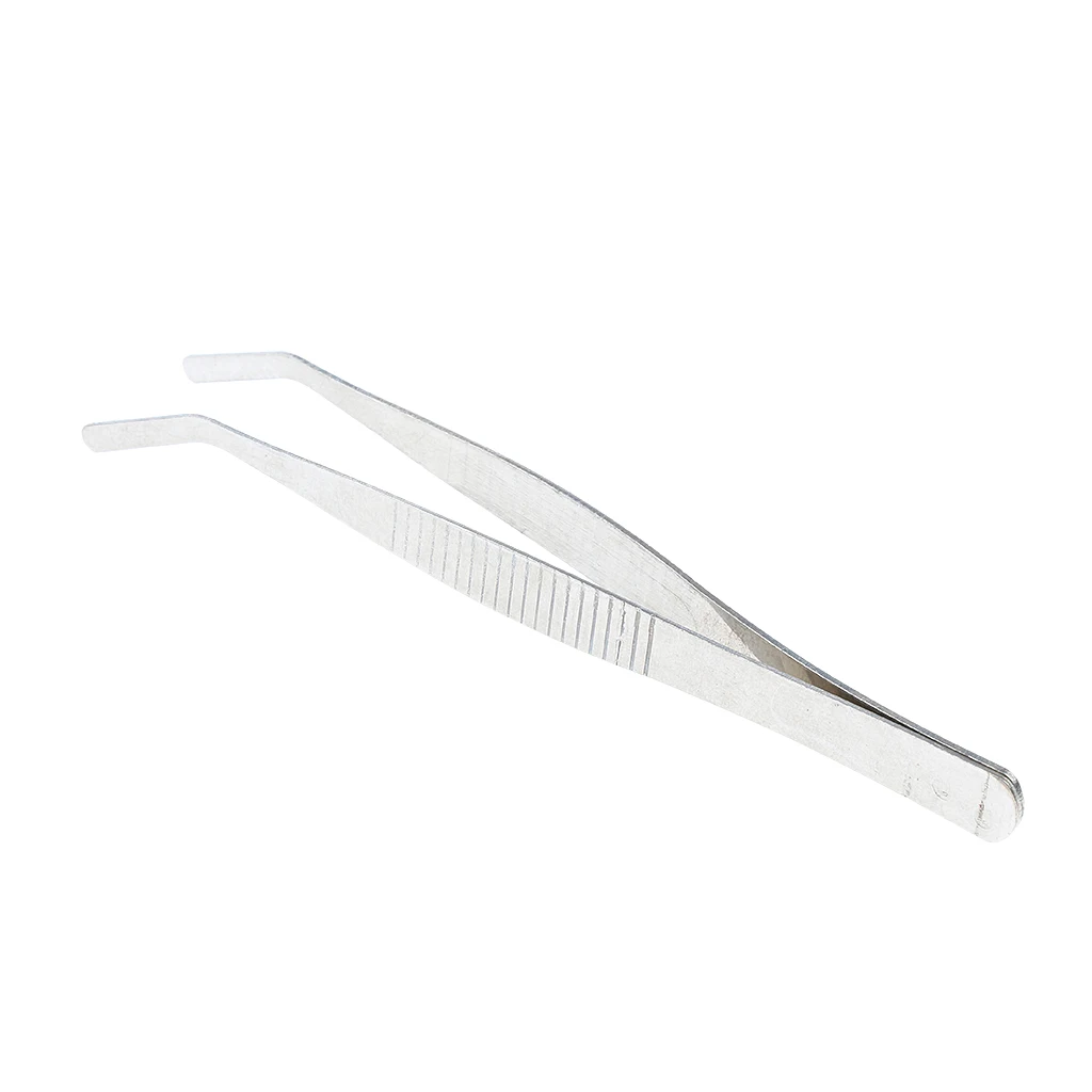 Curved Round Stainless Steel Tweezers 12 Cm / 4.7 Inch Laboratory for every highly detailed work repairing and crafting