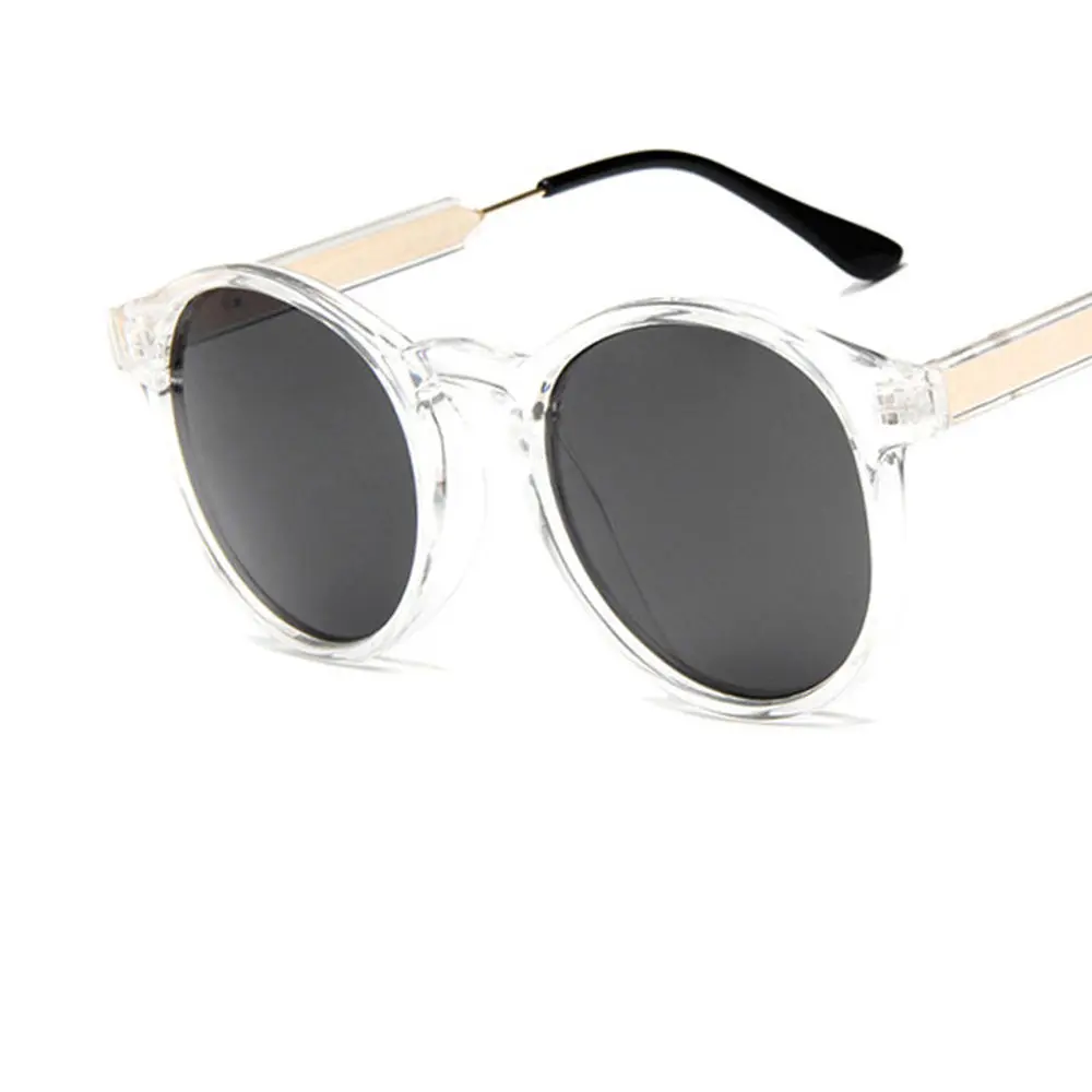 Ретро Круглые Солнцезащитные очки для женщин и мужчин фирменный дизайн прозрачные женские уличные стильные солнцезащитные очки Oculos De Sol Feminino круглые очки - Цвет линз: C3