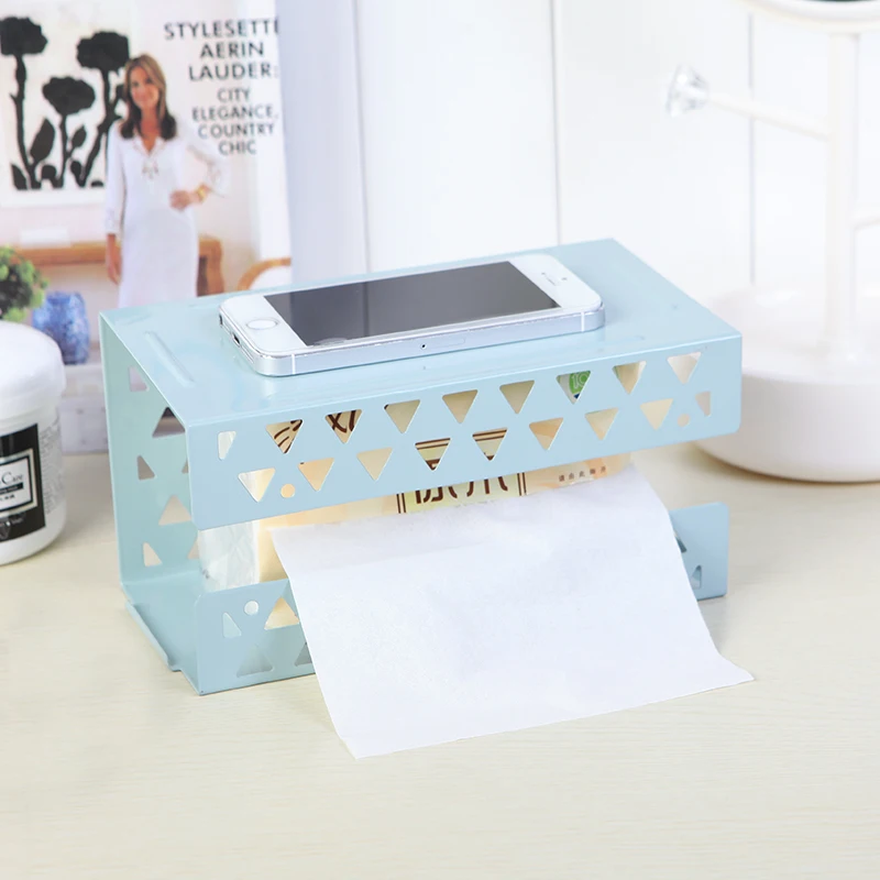 

HS040 Fashion Hollowed out iron paper towel rack bathroom tissue box 19*10*10.5cm