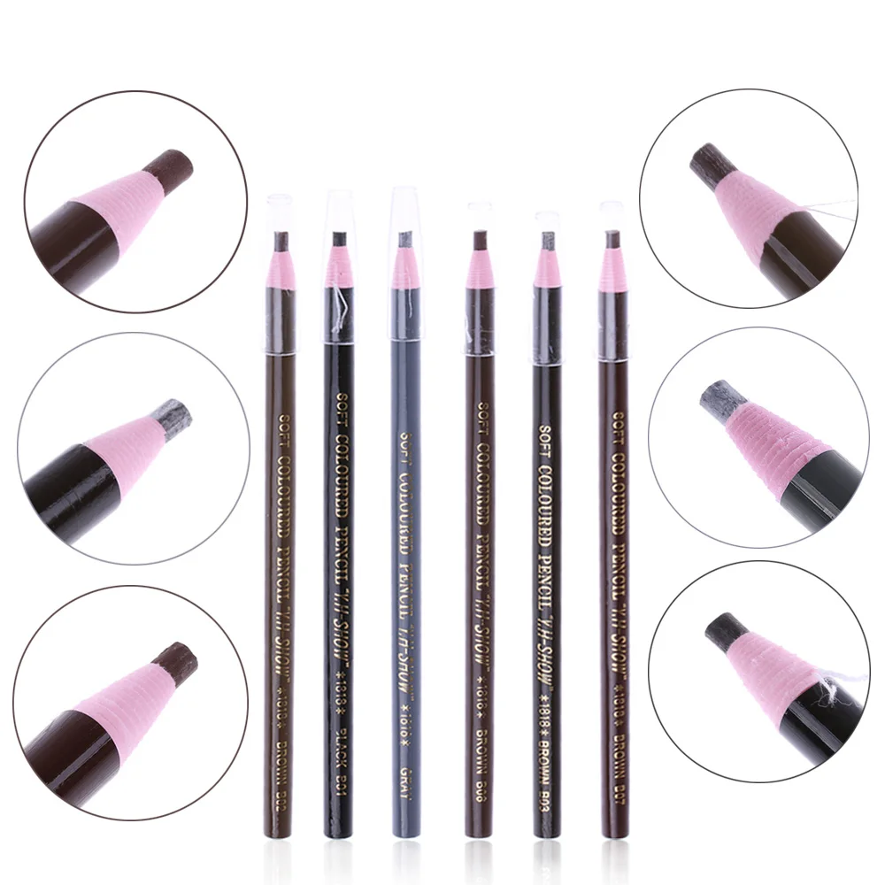 

1PC Waterproof Microblading Permanent Makeup Eyebrow Lip Design Eye Brow Positioning Lip Tattoo Pen Pencil Tools Black Coffee