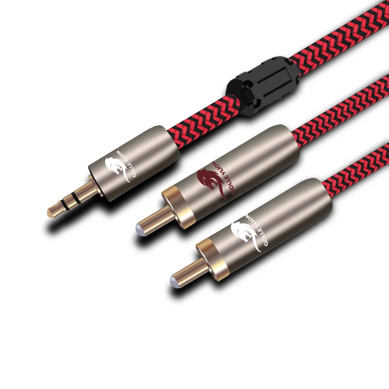 Аудиокабель 3 5 мм с Mini Jack на Dual RCA Phono для ТВ DVD динамика сабвуфера кабель 1/8 дюйма 2