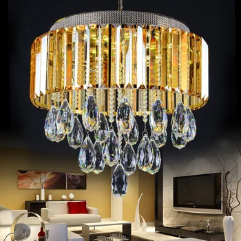

crystal lights restaurant chandelier creative modern European style living room lamp crystal with rectangle Free shipping