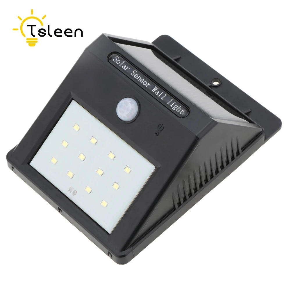 

TSLEEN Solar Light PIR Motion Sensor Garden Security 12 LED Lamp Outdoor Light Energia Solar Para Casa Lampada Solar Lights