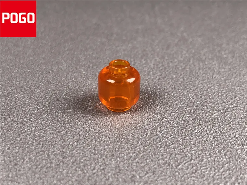 10 шт./лот MOC Кирпичи DIY Красочные прозрачные фигурки голова развивающие