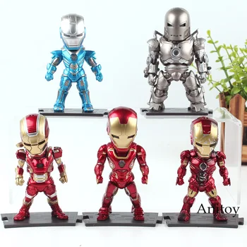 

Light & Action Function Figure Iron Man Iron Prtriot Monger MK42 MK43 PVC Collection Model Toy Set 9-10cm
