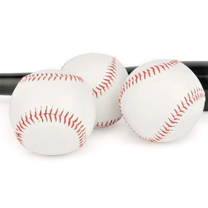 1 шт. " ручной работы Бейсбол s тренировочное Упражнение бейсбол мяч для Софтбола ПВХ верхний резиновый внутренний Мягкий Бейсбольный мяч