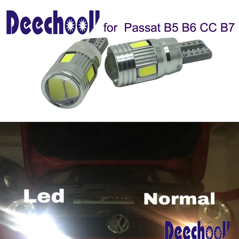 

2xCanbus T10 W5W Super Bright LED Car Clearance Light for Golf 4 5 Passat B5 B6 Touran I Parking License Plate LED Lamp Bulbs