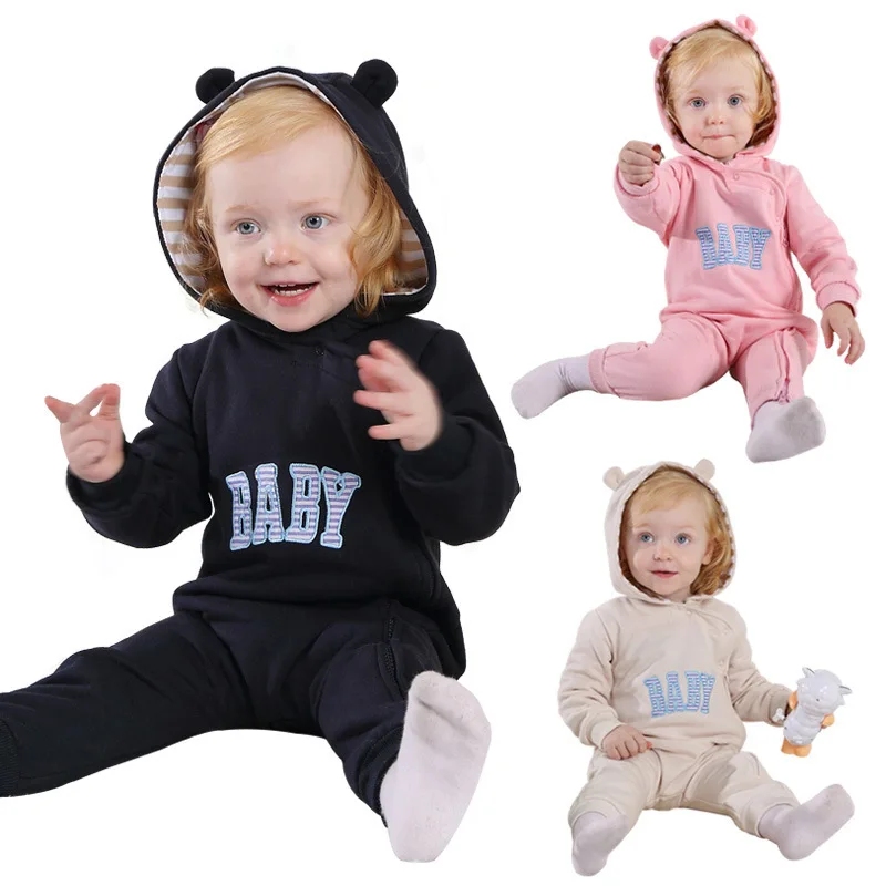 

Baby Rompers Newborn Boys Clothes High Quality Winter Hooded Clothing Girls Autumn Jumpsuits Pajamas Baby Overalls