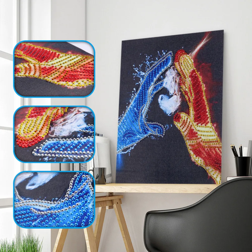 

Fluorescent DIY Special Shape Diamond Painting Partial Drill Cross Stitch Kits Diamond Embroidery Craft Crystal Rhinestone Q3