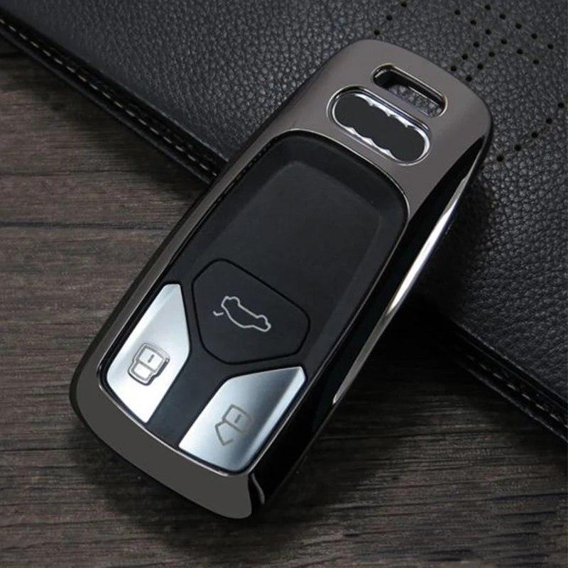 

Auto Car Remote Key Chains For Audi TT Q5 Q7 A4 B9 8S Allroad TTS 2016 2017 Sline Accessories alloy Car Key Cover Case Shell