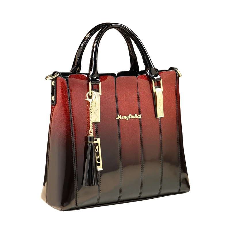 Новые дизайнерские высококачественные женские кожаные сумки, простые сумки из лакированной кожи, сумки-мессенджеры известных брендов, сумки-клатчи с ручками сверху