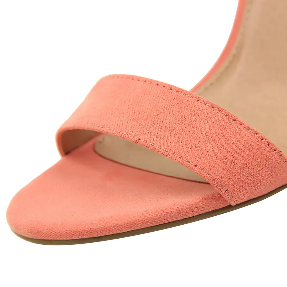 Summer Plus Size 34-43 Woman 9.5cm Thick High Heels Sandals Female Block Blue Heels Pumps Lady Chunky Burgundy Yellow Shoes