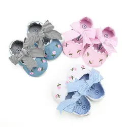 2019 New Newborn Baby Girls Bow Anti-slip Floral Crib Shoes Soft Sole Sneakers Prewalker Princess Baby Cotton Shoes 0-18M 2019 New Newborn Baby Girls Bow Anti-slip Floral Crib Shoes Soft Sole Sneakers Prewalker Princess Baby Cotton Shoes 0-18M