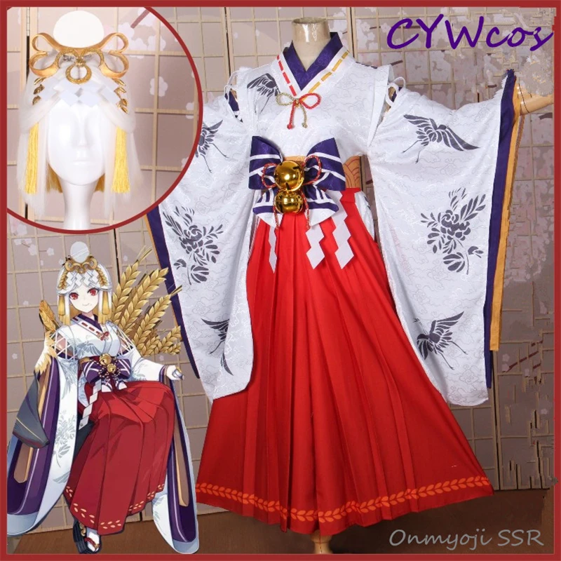 

Onmyoji New SSR Yu Yujin Cosplay Costume Game Cosplay Uniforms Witch Suits Clothing Christmas Costumes Kimono+Wig+Headdress