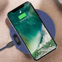 Быстрая зарядка 4,0 Новое Qi Беспроводное зарядное устройство Быстрая зарядка с светодиодный экраном для Iphone XS/XS MAX для samsung Galaxy S9#20