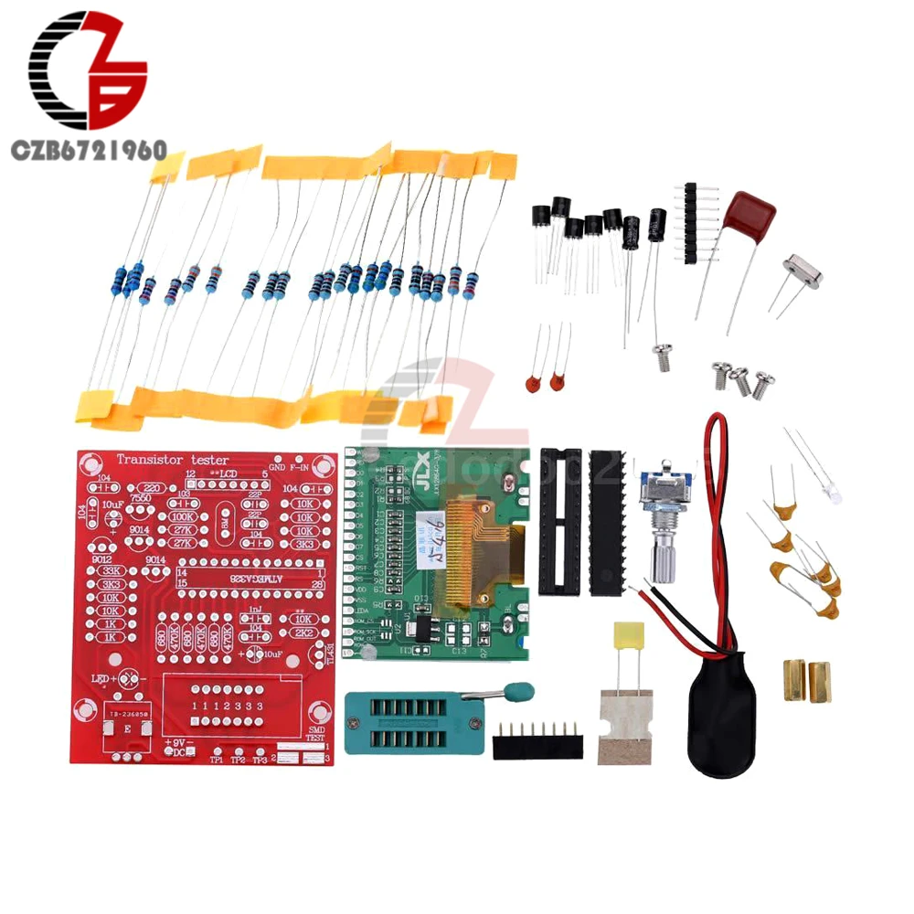 DIY комплекты ЖК-дисплей M328 Транзистор тестер LCR Диод Триод Емкость ESR Напряжение метр ШИМ меандр генератор частоты сигнала