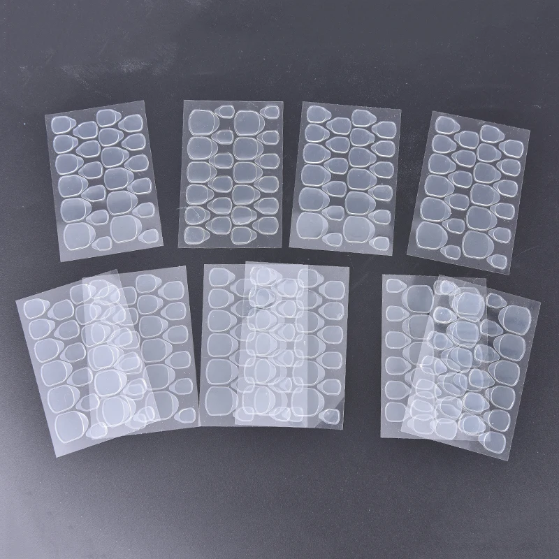 

For False Nail Tips Nail Art Tools Double Sided Adhesive Glue 10 Sheet/Lot Top Transparent Clear Sticker Sticky Tape