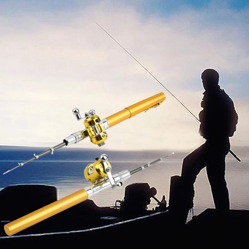 2016 Pen Style Fishing Rod Set Aluminium Alloy Fountain Fishingrod Drum