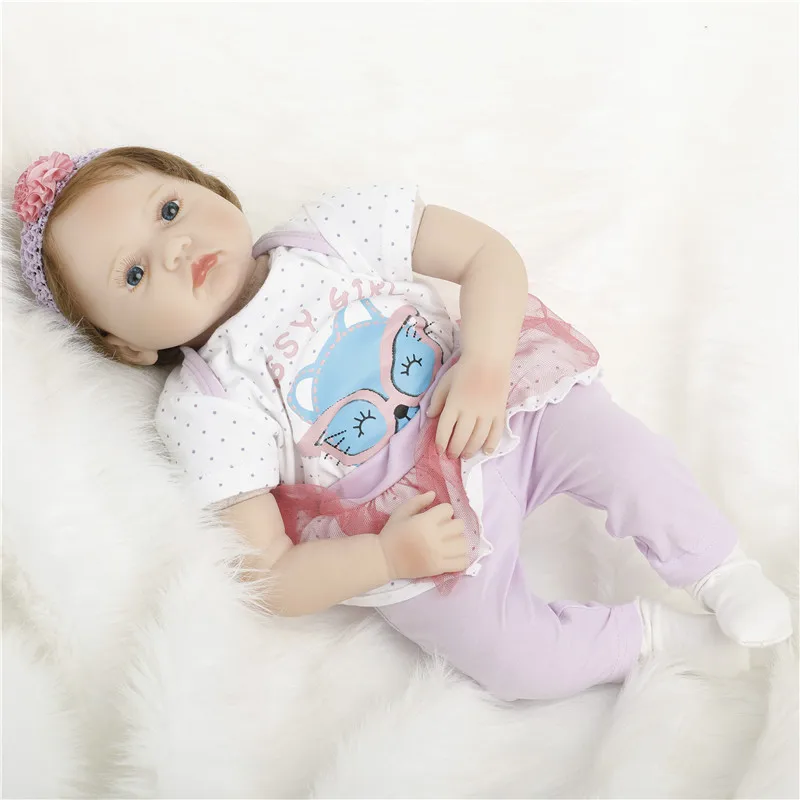 SanyDoll см 22 дюймов 55 см силиконовая кукла реборн, Реалистичная кукла реборн красивая кукла мальчик и девочка подарок на день рождения