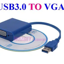 100 шт./партия* USB3.0 USB 3,0 VGA multi-графический конвертер Кабель-адаптер 1920x1080 HD Win7 /8 1080 P