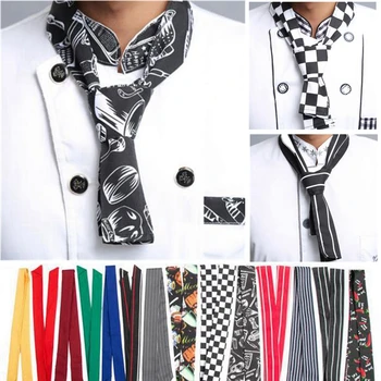 

1 Pcs Unisex Cotton Catering Chefs Scarfs Kitchen Neckerchief Collar Chef Cook Tie Practical Food Services Accessories DAJ9041
