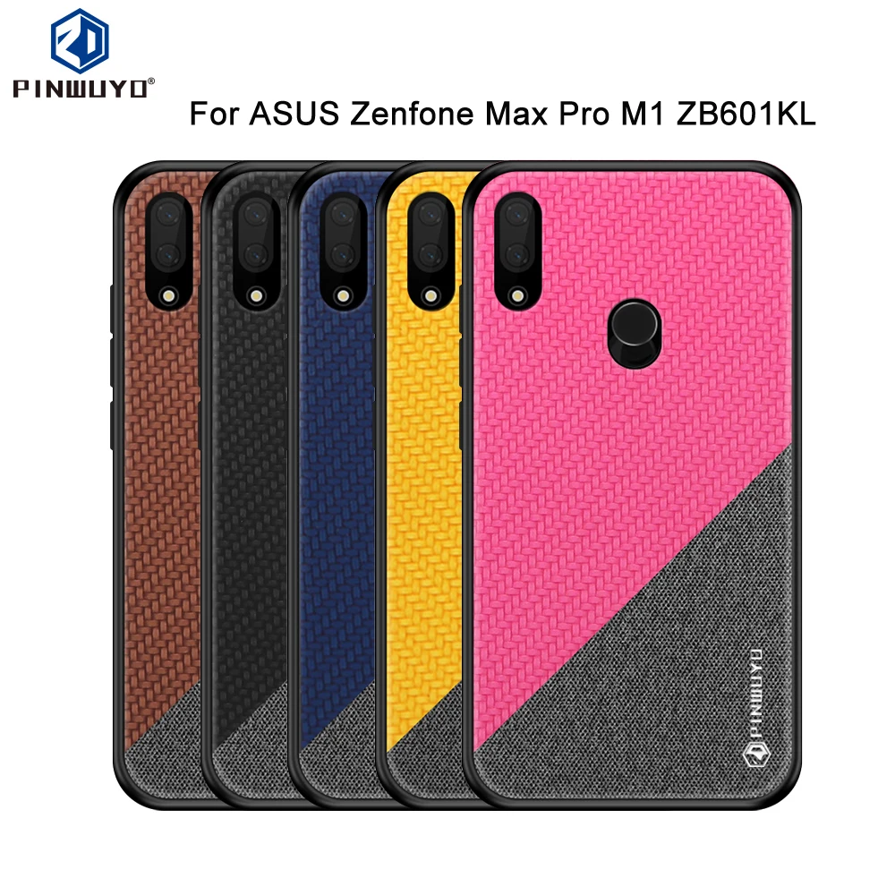 

PINWUYO For ASUS Zenfone Max Pro M1 ZB601KL Cover Hard PC + Cloth Back Cover Cases For ASUS ZB601KL Full Protective Phone Case