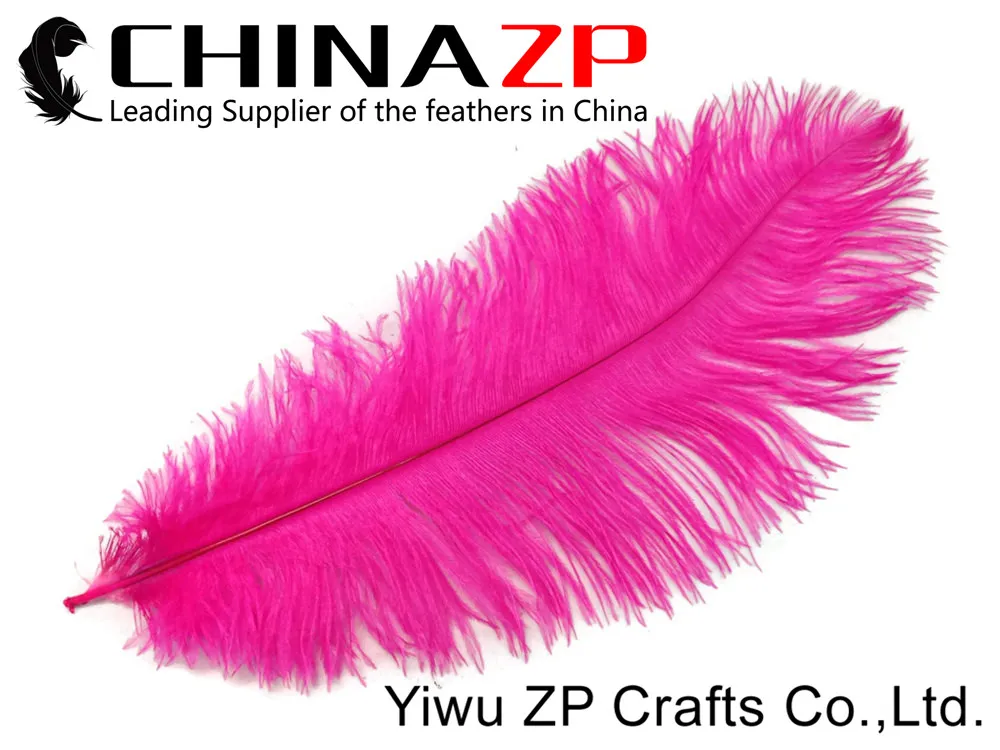 Ostrich Feathers, 10 Pieces- 11-13 HOT PINK Ostrich Dyed Drabs Feathers (3)