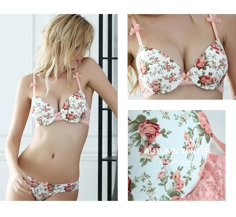 Комплект женского кружевного нижнего белья с чашкой пуш ап 3/4|bra set|bra set vsvs bra |