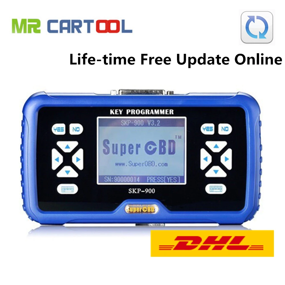 Оригинал SuperOBD SKP900 авто ключ программист V5.0 SKP 900 срок службы бесплатное