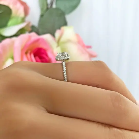 Сверкающее большое прозрачное кольцо AAA CZ Кристалл Модное 925 пробы Серебряное свадебное ювелирное изделие женские обручальные кольца для женщин вечерние подарки