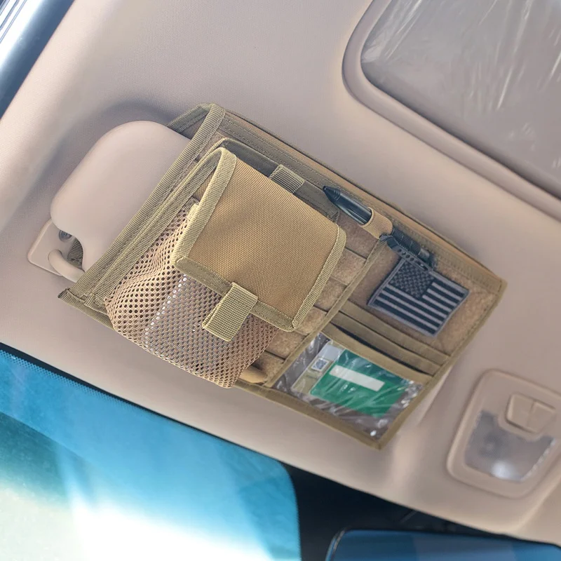 Открытый PU автомобиль солнцезащитный козырек сумка для хранения в автомобиле очки билет документы папка мобильный телефон