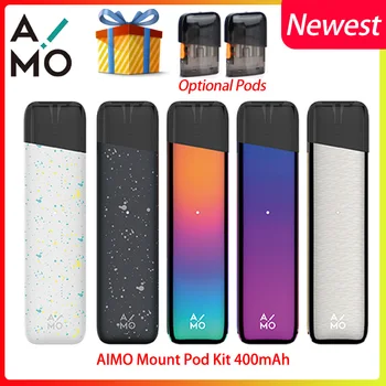 

Pod vape OVNS AIMO Mount Pod System Kit 400mAh Vaporizer 1.8ml Pod Cartridge 1.2ohm Ceramic Coil Vape Kit vs ovns w01/Pasito Pod