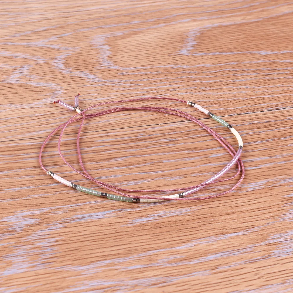 Multi-layer Wrap Bracelet Maxi Choker Necklaces Collier Femme Colorful Crystal Seed Beads Handmade Dual Jewelry Accessories Gift Fashion Jewelry