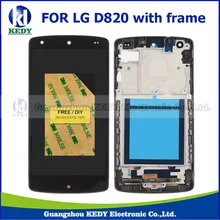 1pcs 100% Guarantee For LG Google Nexus 5 D820 D821 LCD Screen Display Touch Digitizer with Frame