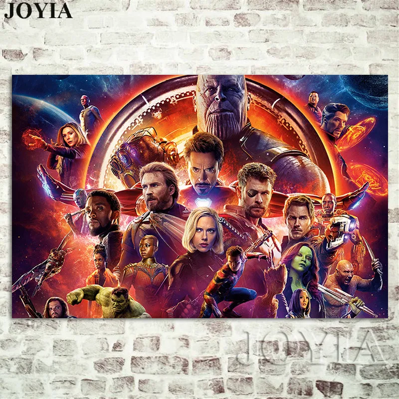 

Marvel Avengers Infinity War Poster 2018 Film New Prints Superheroes Alliance Wall Posters Bar Room Decor Canvas Art Pictures