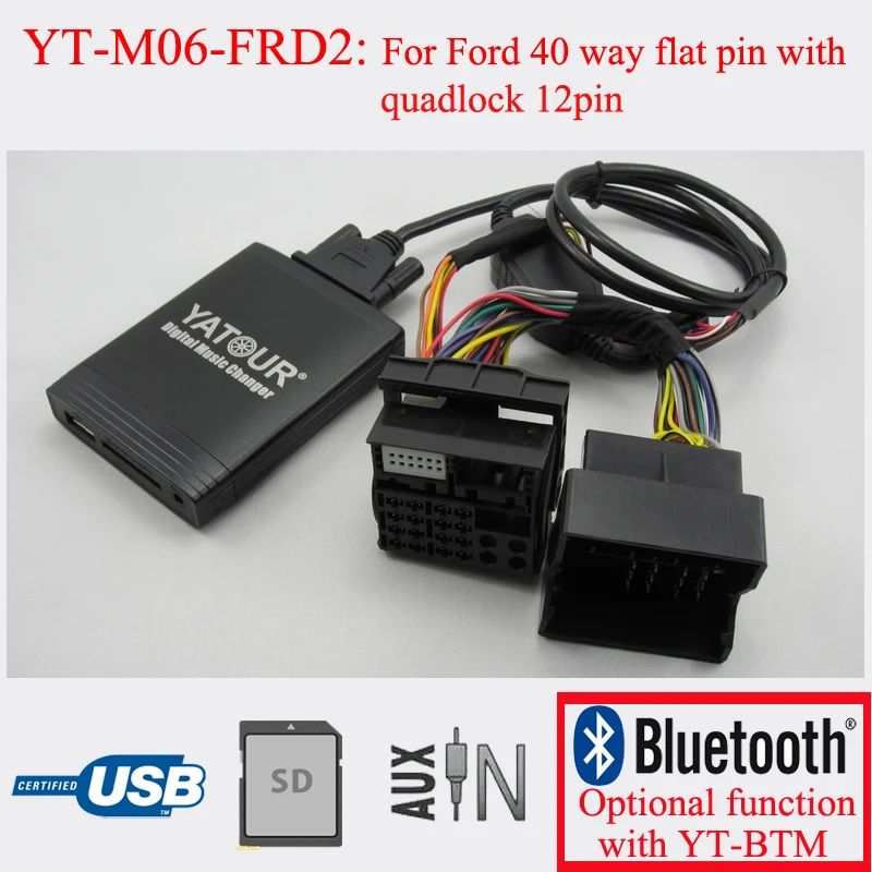 Yatour автомобильное радио USB SD AUX в потоковой музыки MP3 адаптер для нового Ford