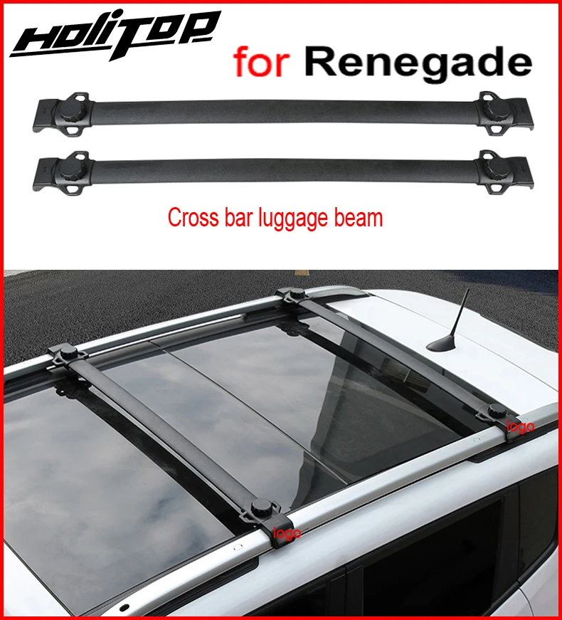 

Hot for Jeep Renegade roof rack roof rail bar,thicken aluminum alloy.supplied by ISO9001 factory,silver or black,two choice.